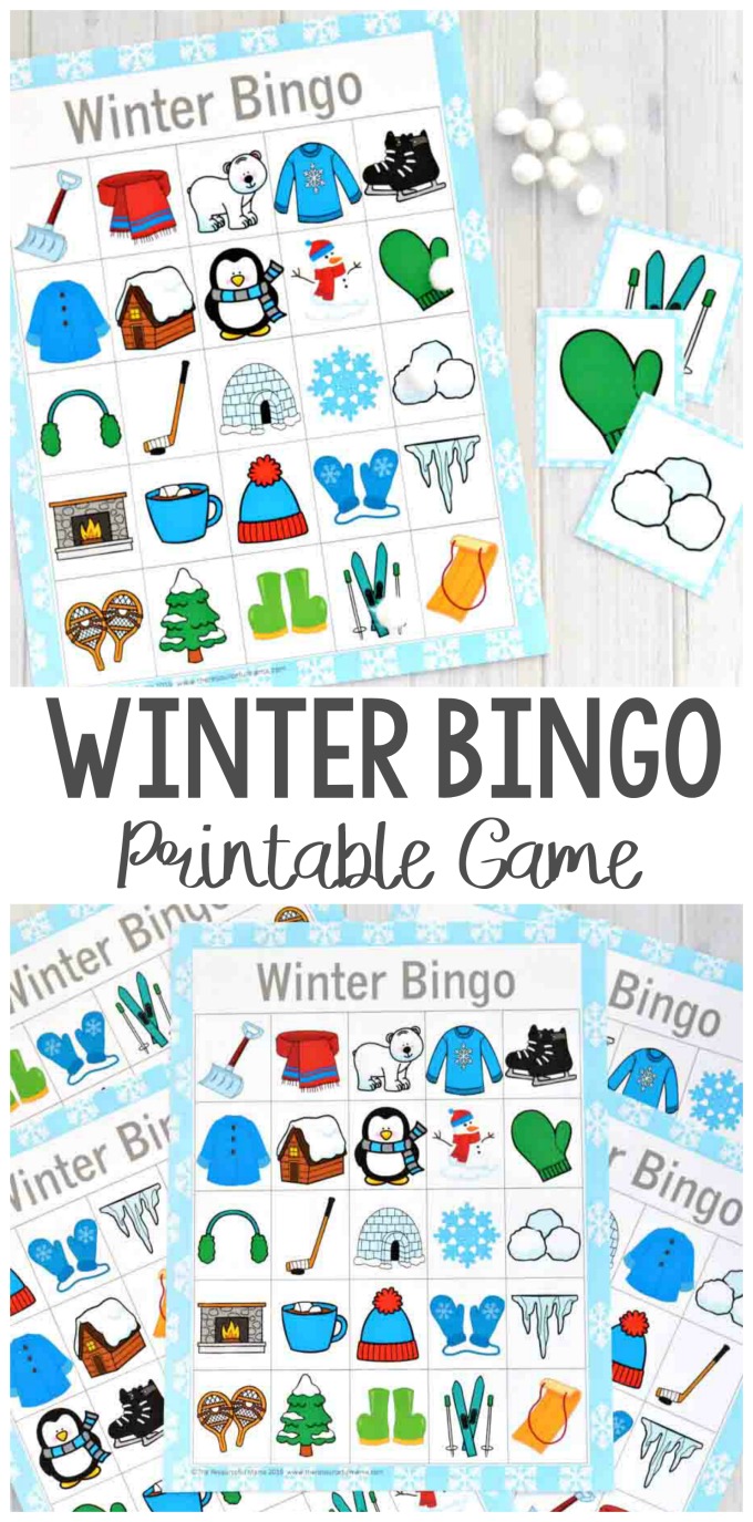 winter bingo game - the resourceful mama